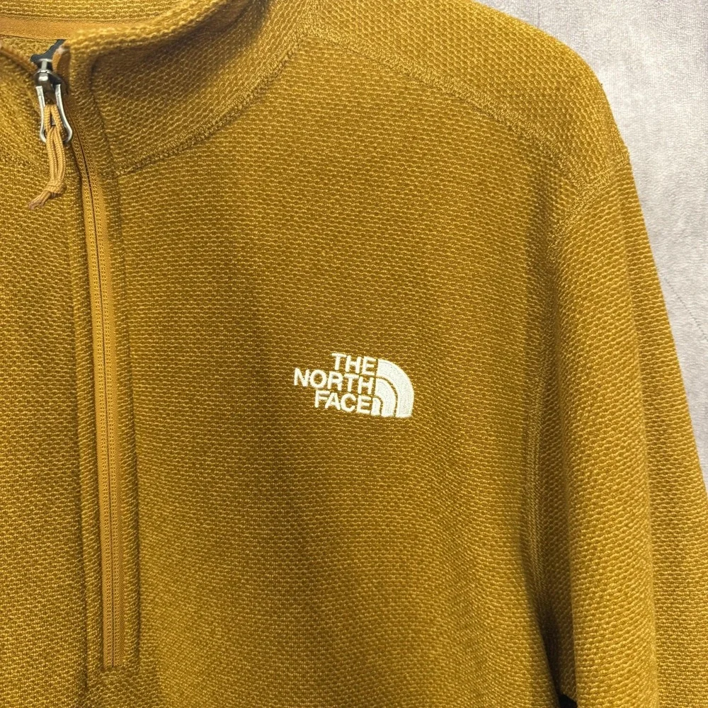 North Face Pullover Mens Large‎ Brown Half Zip Sweater Outdoors Hiking